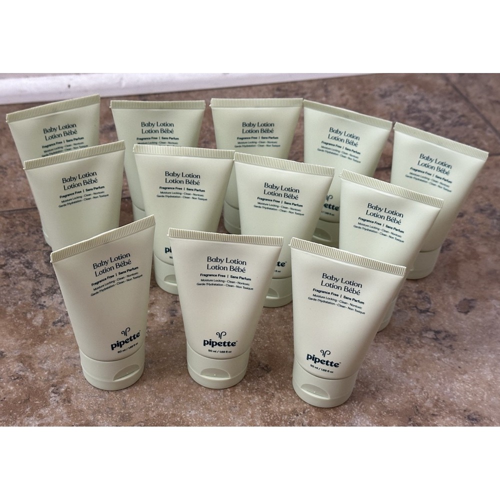 12Pc - Pipette BABY FULL BODY LOTION Fragrance Free Clean Non Toxic 1.69 fl.oz E